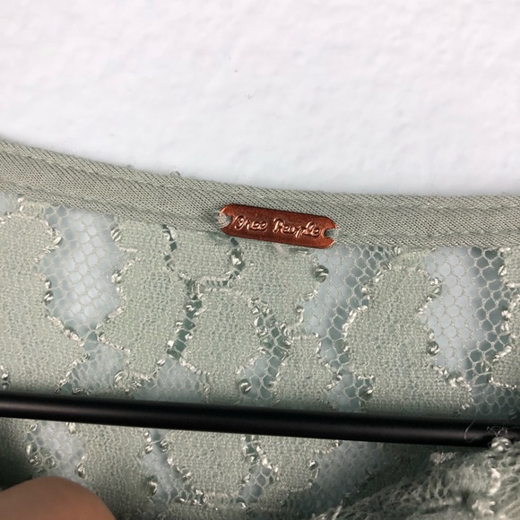 Free People • Mint Lace Keyhole Mini Skater Dress - Picture 4 of 8